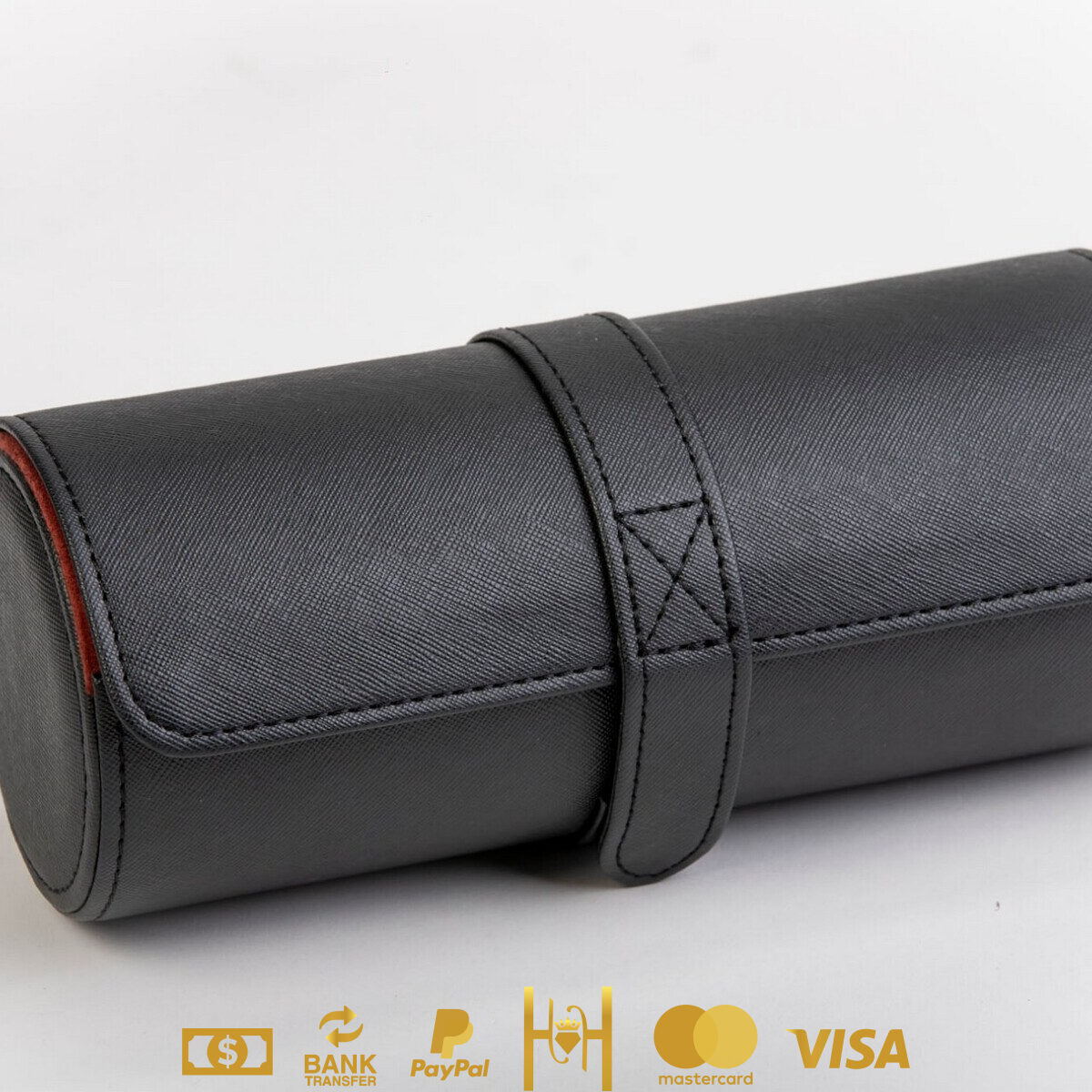 Estuche viajero de almacenaje con capacidad para 3 relojes