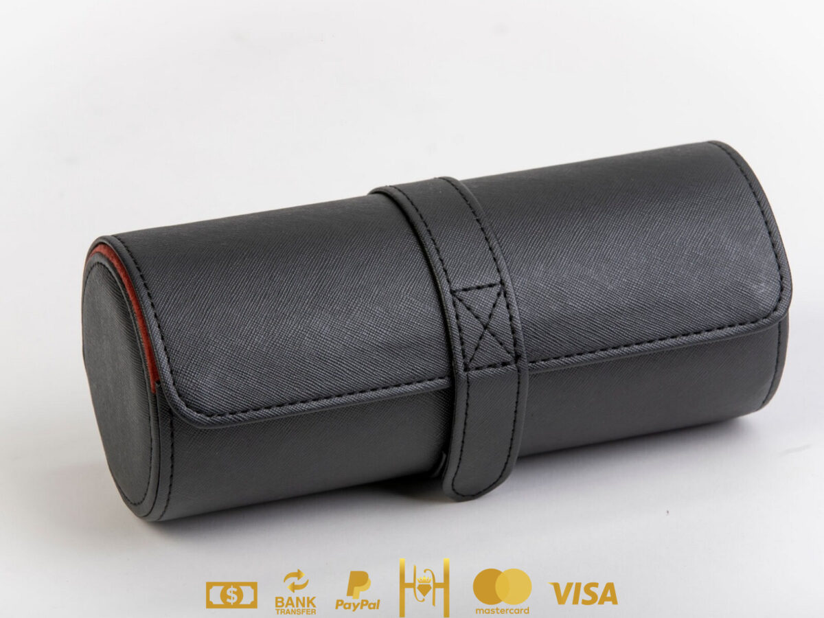 Estuche viajero de almacenaje con capacidad para 3 relojes