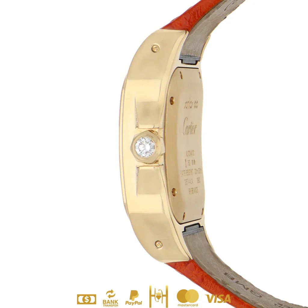 Cartier Santos 100 en oro amarillo 18k con diamantes - Imagen 5