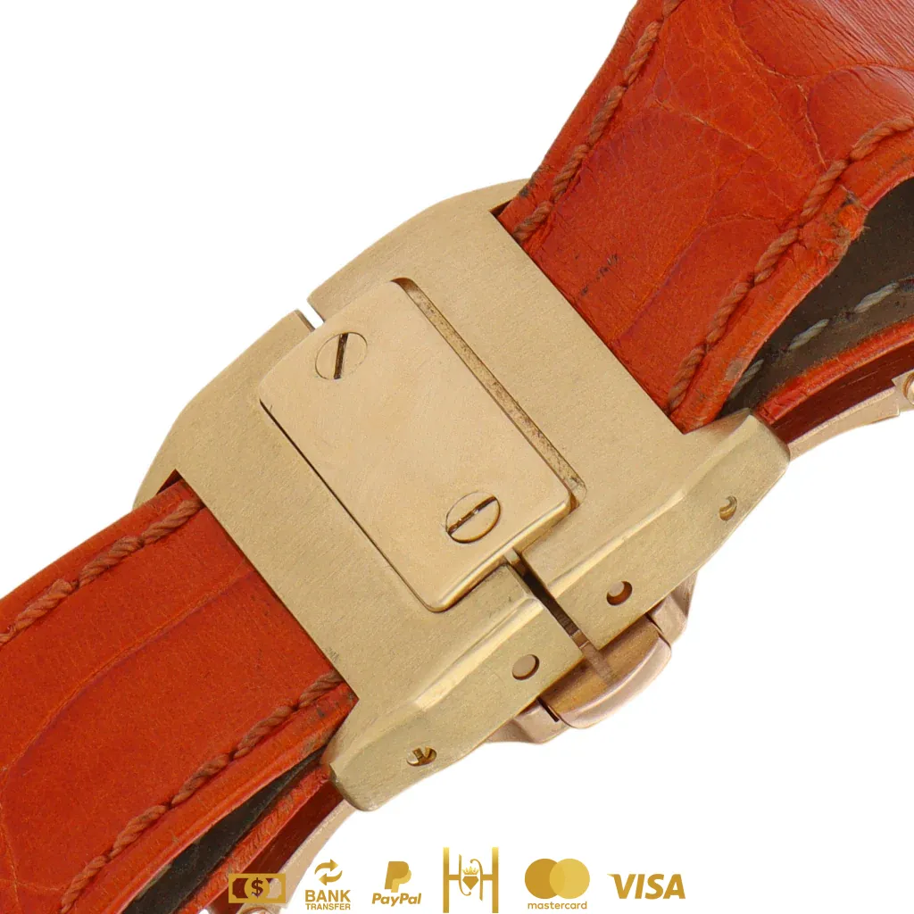 Cartier Santos 100 en oro amarillo 18k con diamantes - Imagen 2