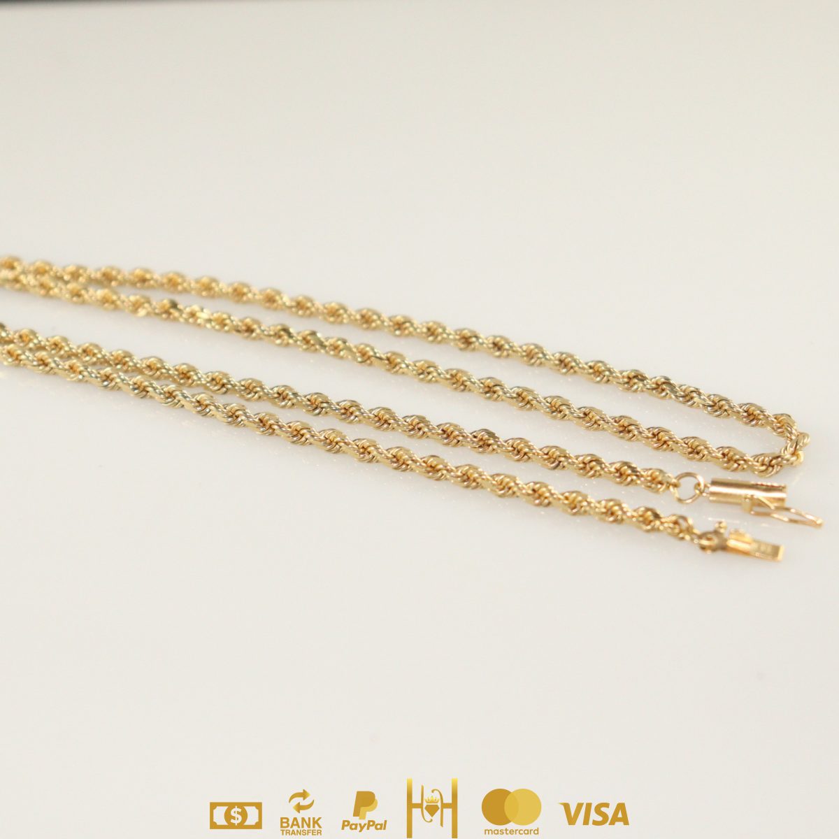 Collar Torzal en oro amarillo 14 kilates